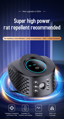 Black Advanced Ultrasonic Pest Repeller - Multi-Wave Tech for Mice, Roaches, Mosquitoes - view 2
