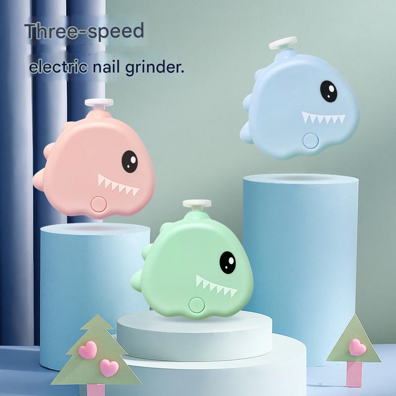 Pink Cute Dinosaur Electric Pet Nail Grinder - 3-Speed, Low Noise, USB-C for Dogs & Cats - view 3