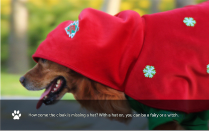 Christmas Dog Costume - Festive Hooded Cape & Green Jumpsuit Outfit (Size : XL) - view 7