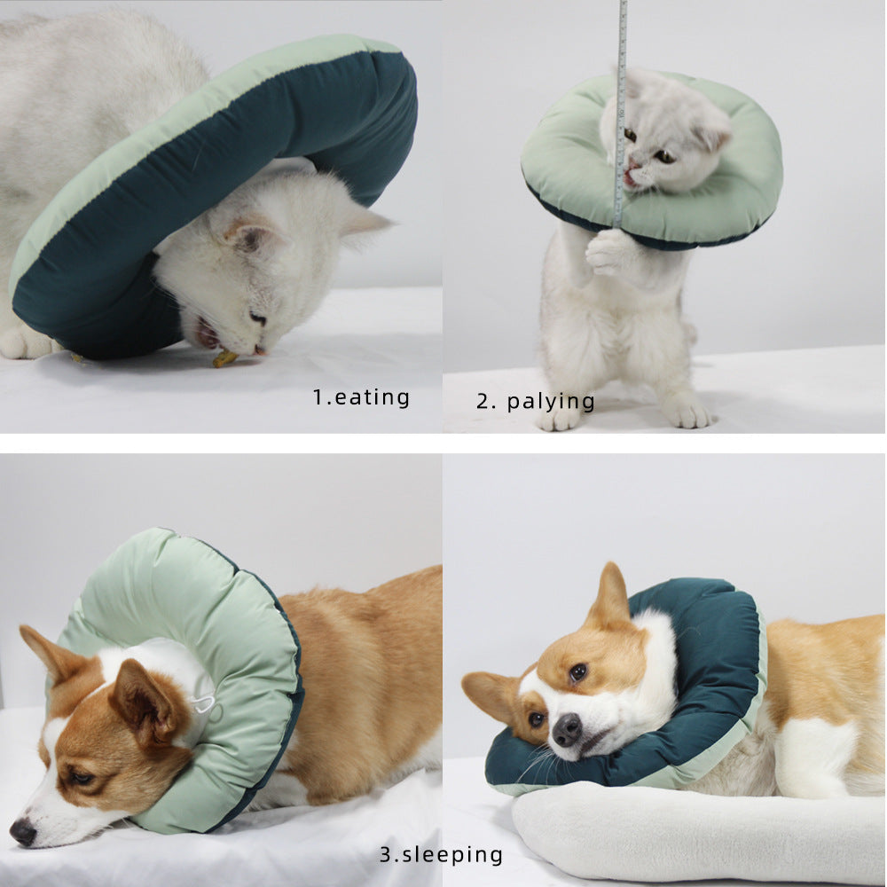 Yellow Adjustable Soft Elizabethan Collar for Pets - Comfortable Recovery Aid - S - view 3