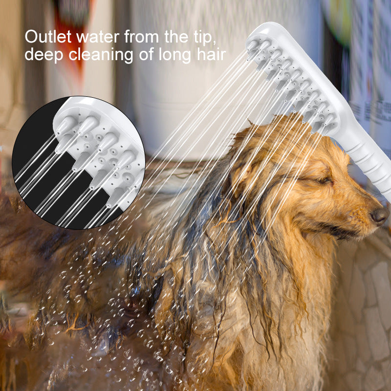 Handheld Pet Grooming Shower Sprayer - With Comb Teeth Hose & Adapters - view 6