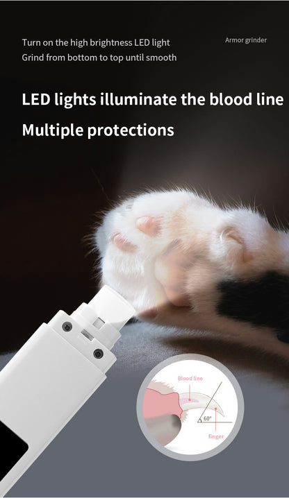 White Professional Pet Nail Grinder Kit - LCD, LED, Laser, for Dogs & Cats - view 7