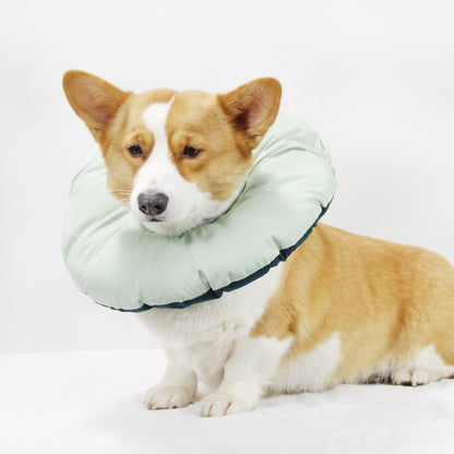 Green Adjustable Soft Elizabethan Collar for Pets - Comfortable Recovery Aid - S