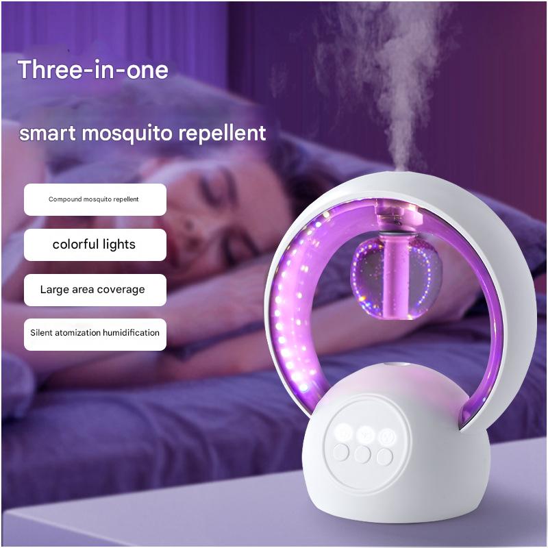 Pink Smart Mosquito Repeller & Humidifier - 3 Modes, Night Light, USB, Quiet Operation - view 2