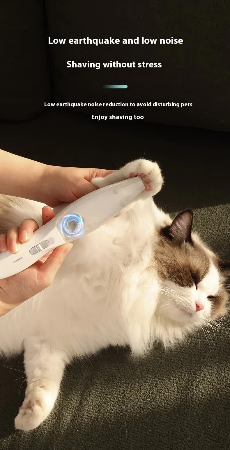 Green Rechargeable Pet Grooming Clipper with Built-in Vacuum - Low Noise Hair Trimmer for Dogs & Cats - view 8
