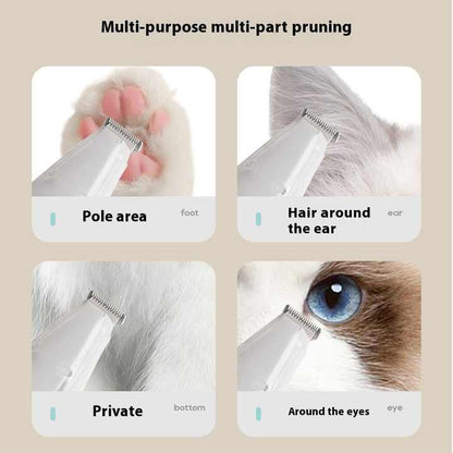 White Rechargeable Pet Grooming Clipper with Built-in Vacuum - Low Noise Hair Trimmer for Dogs & Cats - view 3