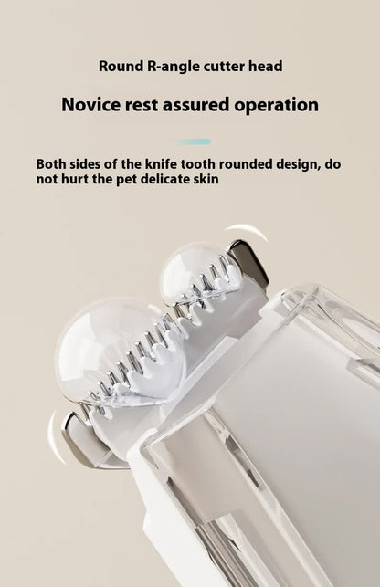 White Rechargeable Pet Grooming Clipper with Built-in Vacuum - Low Noise Hair Trimmer for Dogs & Cats - view 5