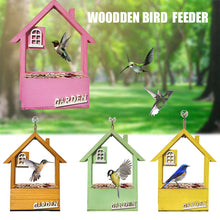 Brown Charming Wooden House Hanging Bird Feeder - Attract Wild Birds to Your Garden - view 2