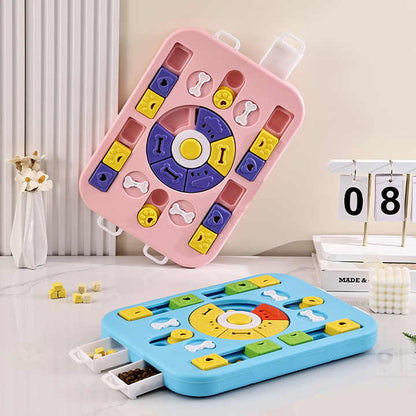 Pink Advanced Interactive Dog Puzzle Toy - Multi-Mechanism Treat Dispensing Slow Feeder for Mental Enrichment - view 3