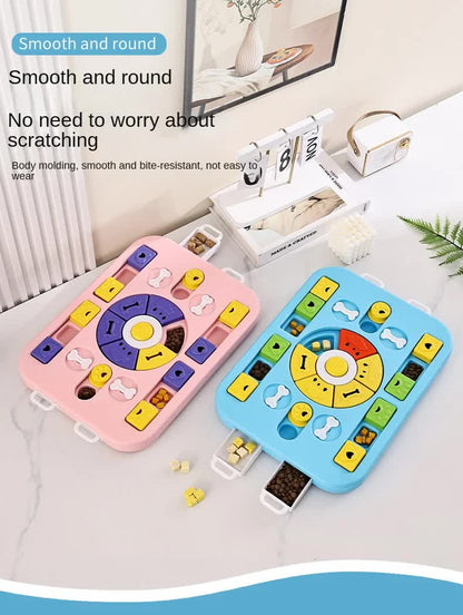 Pink Advanced Interactive Dog Puzzle Toy - Multi-Mechanism Treat Dispensing Slow Feeder for Mental Enrichment - view 6