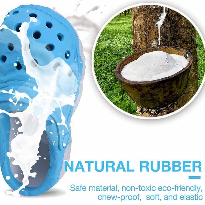Size L Blue Tough Slipper Dog Chew Toy - Natural Rubber Treat Dispenser & Teeth Cleaner for Interactive Play & Boredom Relief - view 2