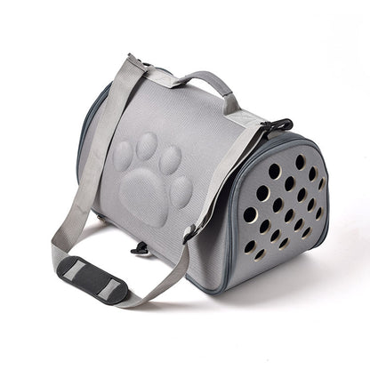 Grey Stylish EVA Pet Carrier Bag - Lightweight Portable & Breathable Travel Crate for Small Dogs & Cats