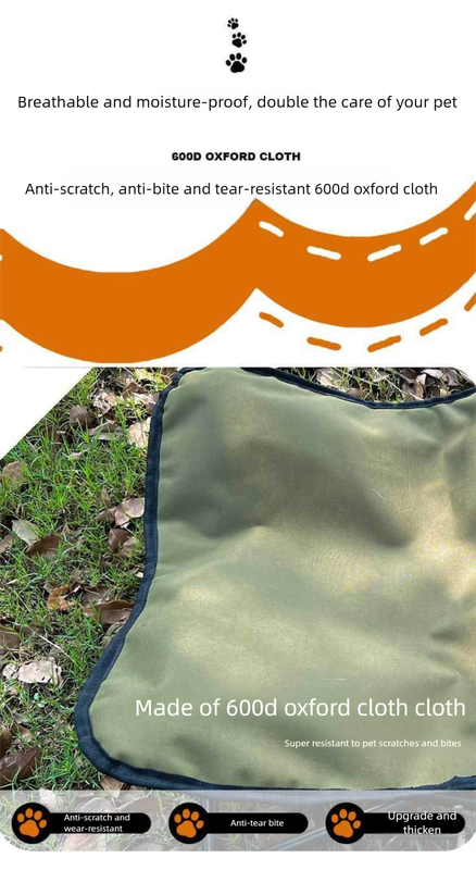 Brown Elevated Comfort Pet Bed - Portable & Foldable Dog Cat Cot - Durable 600D Oxford Fabric, Washable Cover, All Seasons - view 2