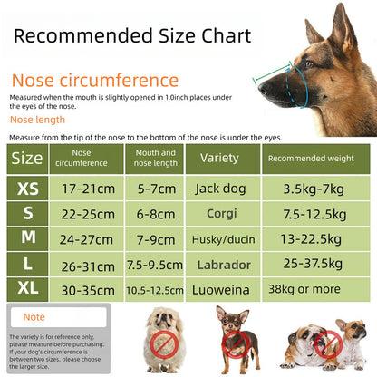 2 Pcs Size M Grey Breathable Mesh Dog Muzzle - Anti-Barking, Biting & Chewing - Adjustable & Comfortable Nylon Muzzle for Dogs - view 5