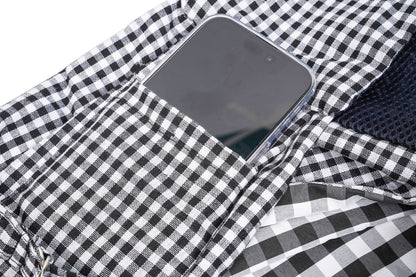 Black and White Checkered Comfortable Pet Sling Carrier for Small Dogs & Cats - Breathable Cotton Checkered Bag, Hands-Free, Safety Features - view 4