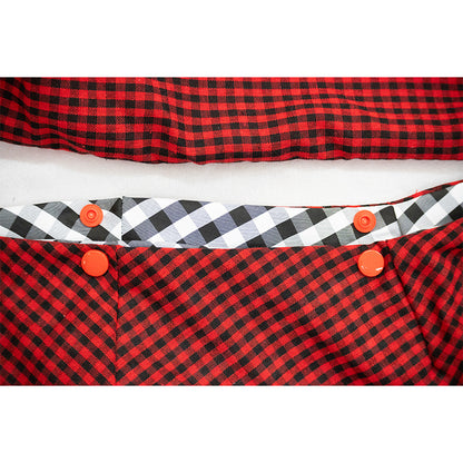 Black and Red Checkered Comfortable Pet Sling Carrier for Small Dogs & Cats - Breathable Cotton Checkered Bag, Hands-Free, Safety Features - view 6