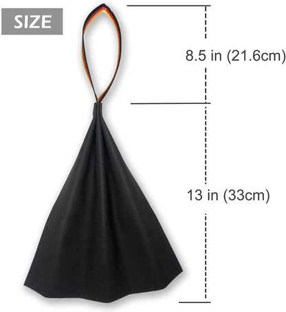 Black Premium Full-Grain Leather Dog Training Tug - Interactive Bite Rag with Strong Loop Handle for Play & Drive Building - view 3