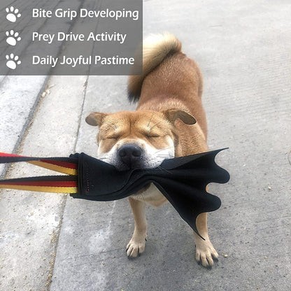 Brown Premium Full-Grain Leather Dog Training Tug - Interactive Bite Rag with Strong Loop Handle for Play & Drive Building - view 6