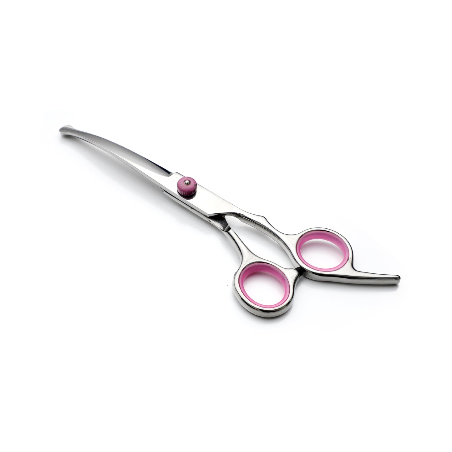 Pink and Silver Complete 5-Piece Pet Grooming Scissors Kit - Stainless Steel Straight, Curved & Thinning Shears with Comb & PU Case (6.0 Inch) - view 7
