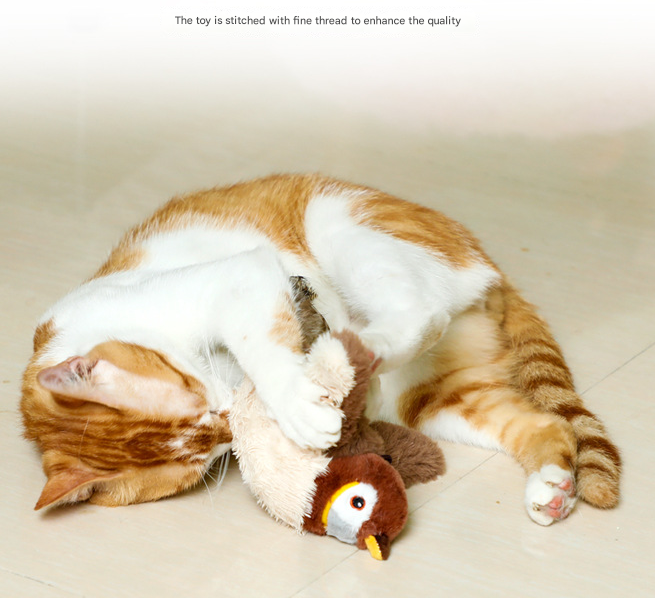 Crab Electric Flapping Plush Cat Toy with Sound - Realistic Self-Play Pet Toy - view 3