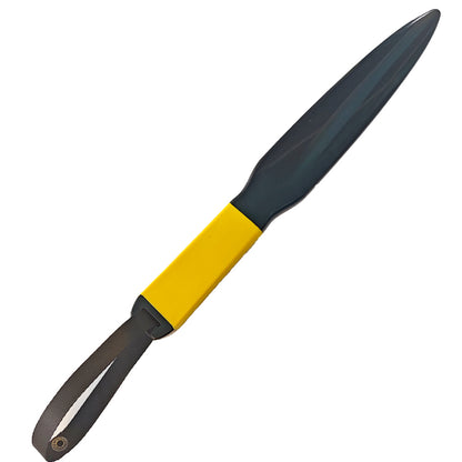 Yellow Handle + Black Lanyard Heavy-Duty Dog Training Pry Stick for Large Breeds, 35 cm