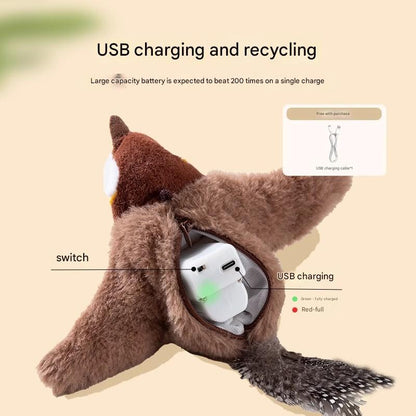 Interactive Flapping Wing Bird Toy for Cats & Dogs,Motion Activated with Sound(Bondi Blue Bird) - view 3