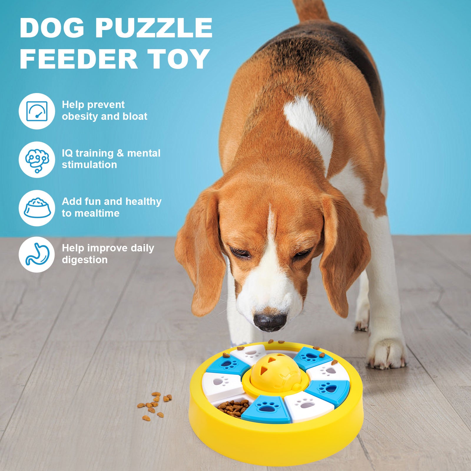 Interactive Dog Puzzle Feeder Toy - Slow Feeder for IQ Training & Mental Stimulation(purple) - view 4