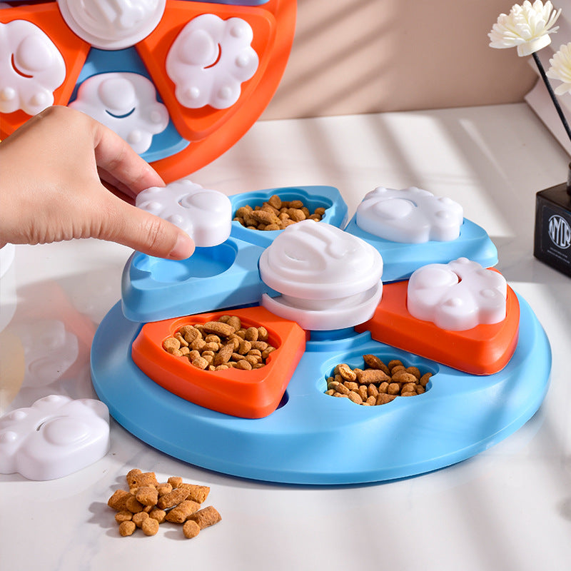 Interactive Dog Puzzle Feeder Toy - IQ Training & Slow Feeder with Anti-Skid Base(blue) - view 2