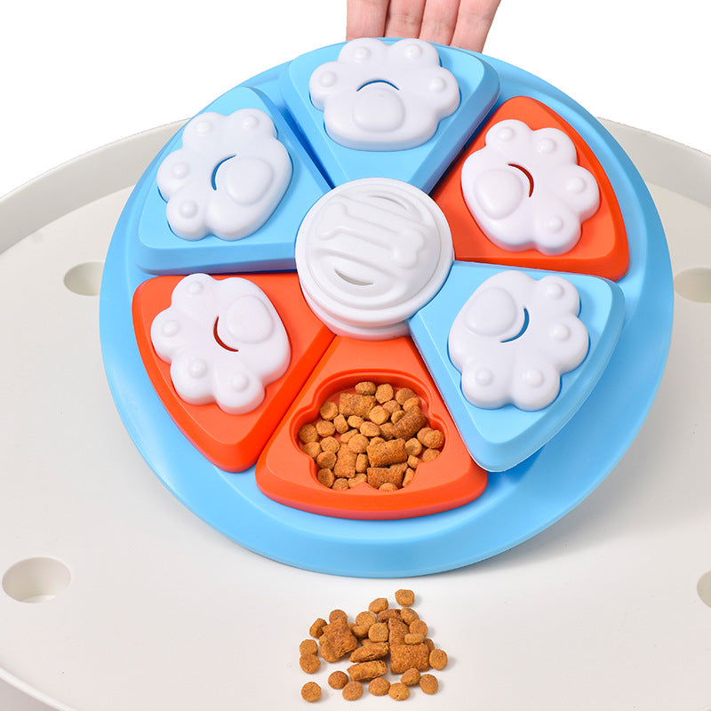 Interactive Dog Puzzle Feeder Toy - IQ Training & Slow Feeder with Anti-Skid Base(blue) - view 3