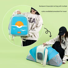 Expandable Pet Carrier Backpack for Cats & Small Dogs - Breathable Mesh, Multiple Entrances(Khaki) - view 2