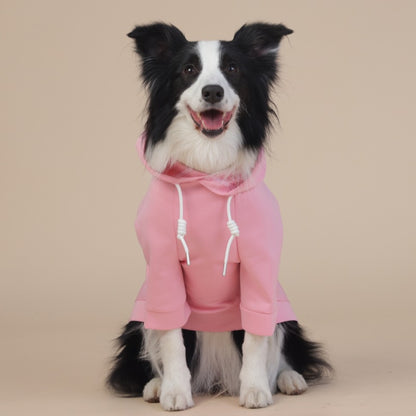 Pink Classic Dog Sweatshirt with Hood & Drawstrings - For Large Dogs (Size : XL) - view 2