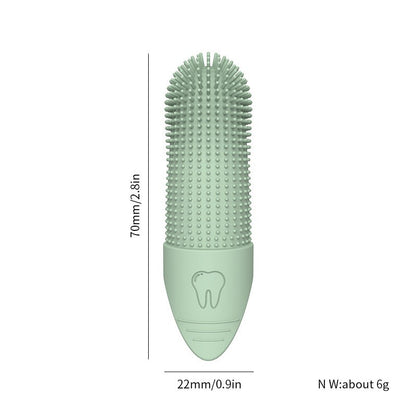 4 Pcs Beige Soft Silicone Pet Finger Toothbrush - Gentle Dental Care for Dogs & Cats, Tartar & Plaque Remover - view 5