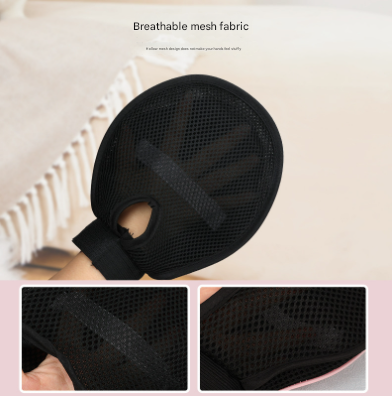 Pink 3-Pack Gentle Pet Grooming Glove - Deshedding, Bathing & Massage Mitt for Dogs & Cats, Breathable & Adjustable - view 6