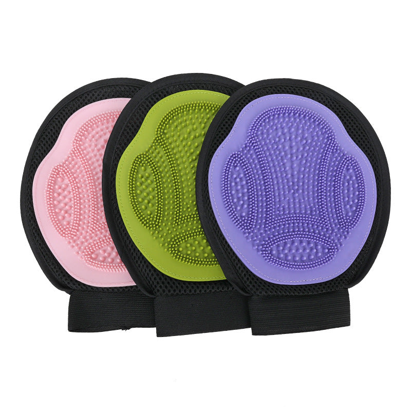 Green 3-Pack Gentle Pet Grooming Glove - Deshedding, Bathing & Massage Mitt for Dogs & Cats, Breathable & Adjustable - view 2
