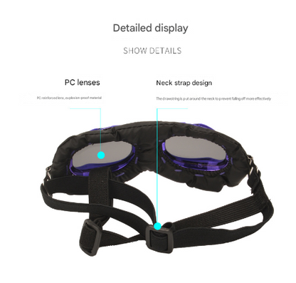 Pink Frame Black Film Retro Pet Goggles - UV Protection Sunglasses for Small Medium Dogs & Cats, Windproof Shatterproof Eye Protection - view 2
