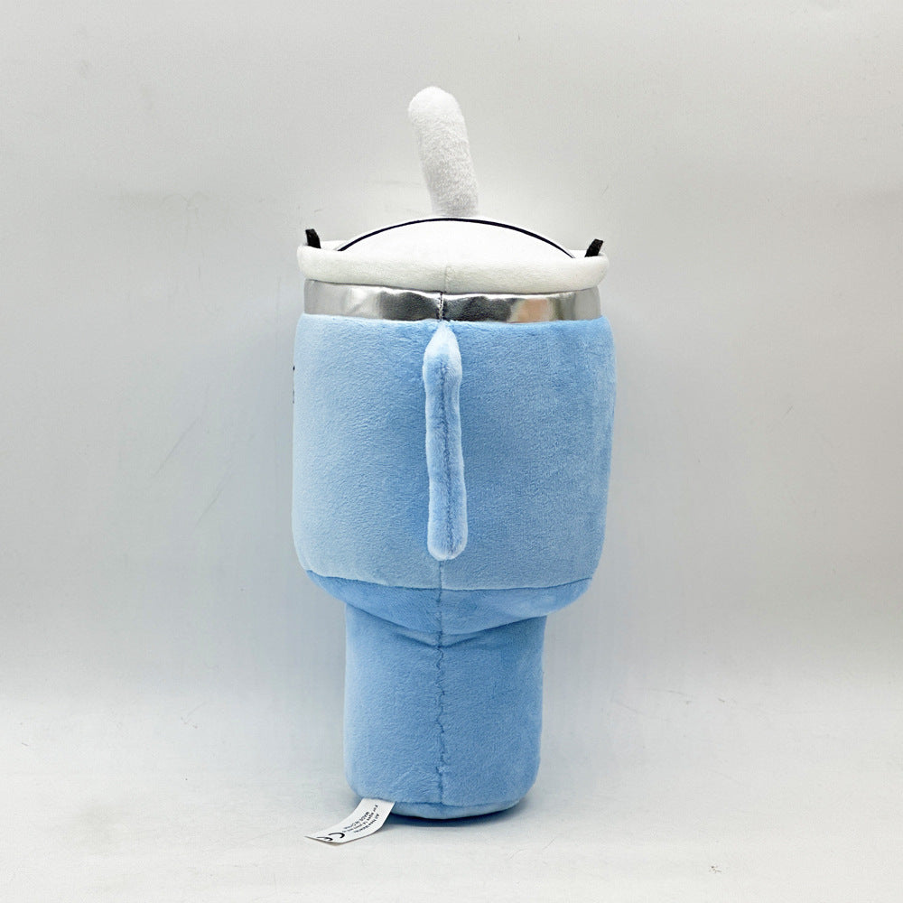 Blue Plush Travel Mug Squeaky Dog Toy - Soft Polyester Chew Toy for Boredom Relief & Interactive Fun - 31cm - view 4