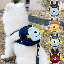 Black Adorable Monster Pet Backpack Harness - Small Dog & Cat Treat Pouch with Poop Bag Dispenser - view 2