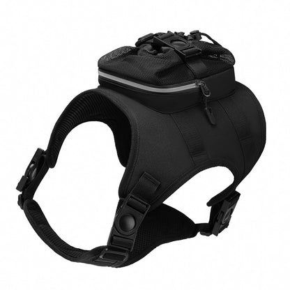 Size L Black Ultimate Dog Harness Vest with Backpack - Padded, Reflective & Adjustable for Medium to Large Breeds - view 2