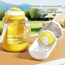 White Large Capacity 2-in-1 Pet Travel Water & Food Bottle Dispenser - Portable Outdoor Dog Feeder with Shoulder Strap - view 2