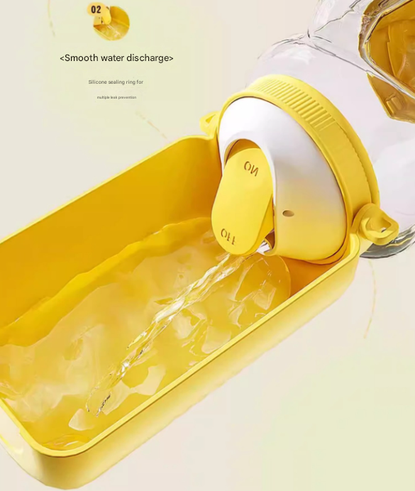 White Large Capacity 2-in-1 Pet Travel Water & Food Bottle Dispenser - Portable Outdoor Dog Feeder with Shoulder Strap - view 5