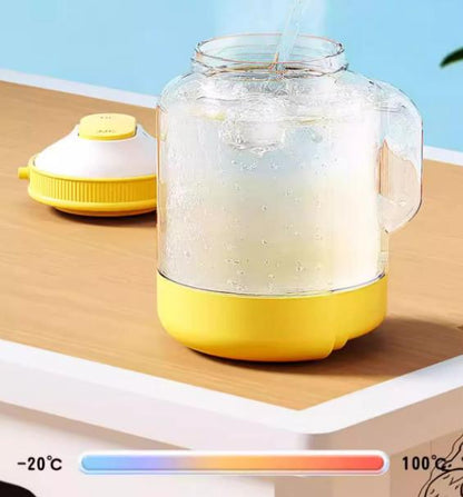 Yellow Large Capacity 2-in-1 Pet Travel Water & Food Bottle Dispenser - Portable Outdoor Dog Feeder with Shoulder Strap - view 6