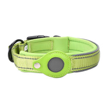 Size S Green Reflective Adjustable Anti-Lost Pet Collar (For Apple AirTag - Collar Only, Tracker Not Included)
