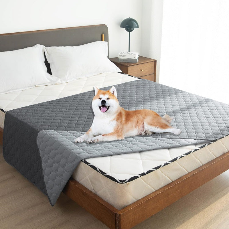 Grey 2-Sided Waterproof Pet Sofa Cover - Dog Bed Protector Blanket for Furniture, Couches & Car Seats (130x200cm, Machine Washable) - view 2