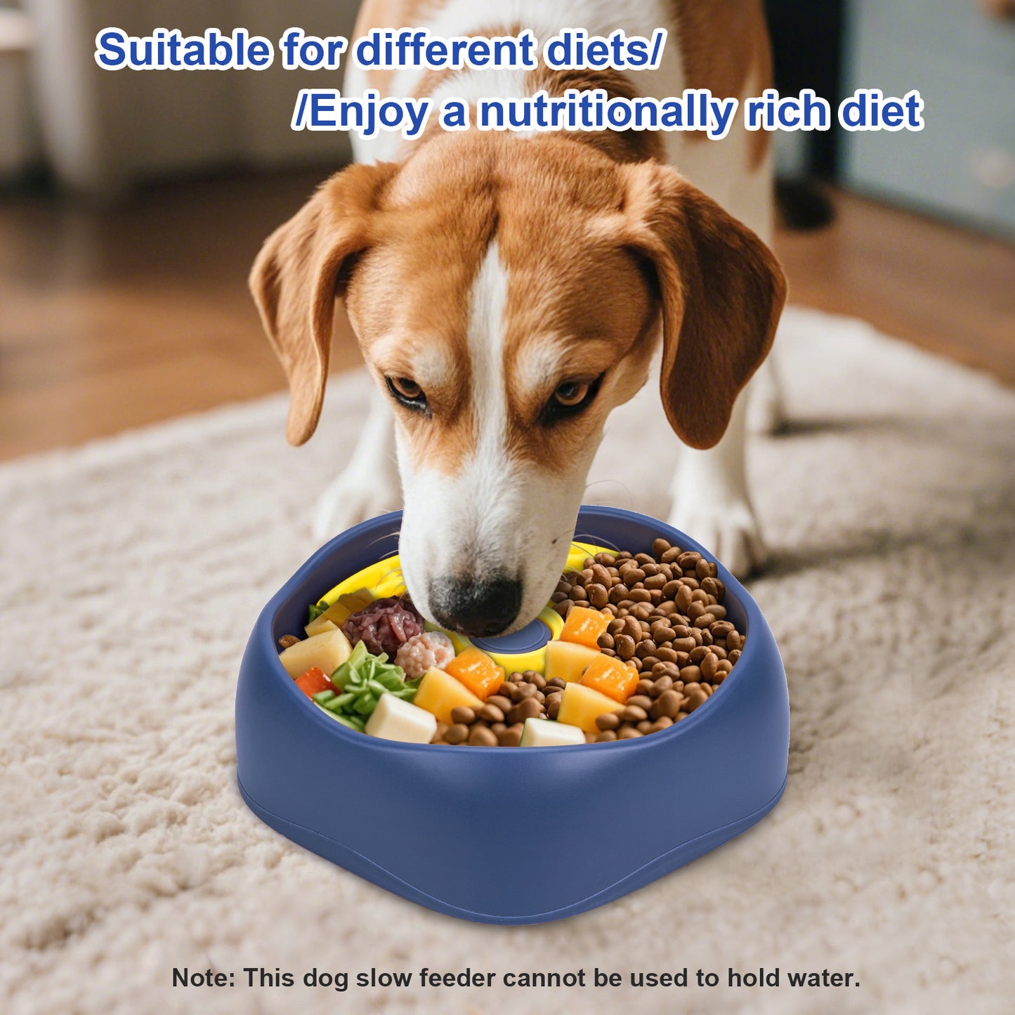 Red,Yellow and Blue Interactive Dog Puzzle Feeder Bowl - Slow Eating & Mental Stimulation Toy for Small Medium Breeds - view 4
