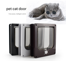 Size L Black 4-Way Locking Pet Flap Door for Cats and Small Dogs - Weatherproof Magnetic Cat Door - view 2