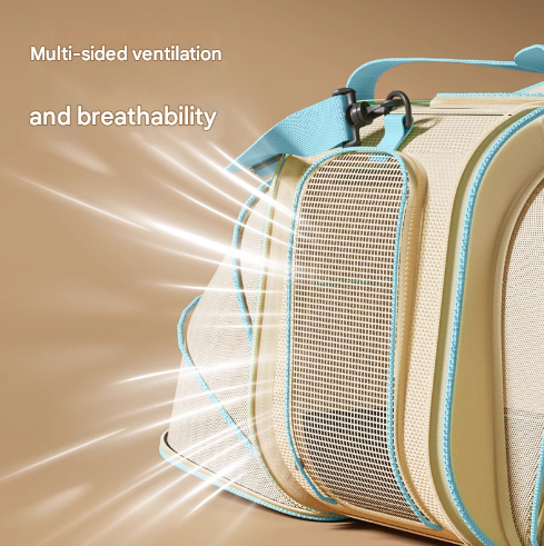 Stylish Portable Pet Backpack - Spacious Pet Carrier with Anti-Stress Design - view 3