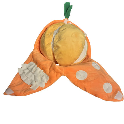 Plush Orange Squeaky Dog Toy - Interactive Fruit Chew Toy for Small Dogs & Puppies - view 2