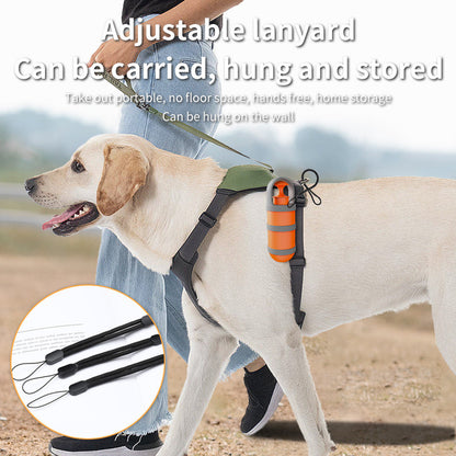 Orange and grey Hygienic Portable Dog Pooper Scooper with Integrated Bag Dispenser - Effortless Pet Waste Cleanup - view 4