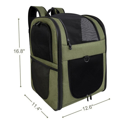 Green Breathable Comfort Pet Travel Backpack - view 4