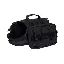 Black Durable Dog Saddle Bag Harness for Outdoor Adventures